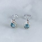 Blue Topaz Earrings -EBA0034BT/N144