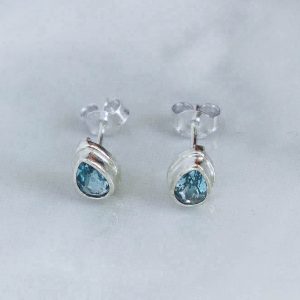 Blue Topaz Earrings -EBA0034BT/N144
