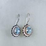 Blue Topaz Earrings -EBA0035BT/N220
