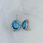Blue Topaz Earrings -EBA0046BT/N244
