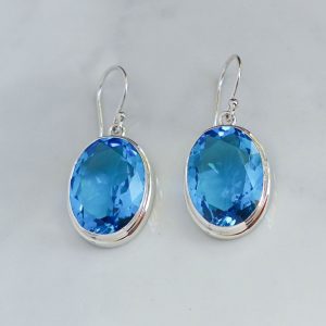 Blue Topaz Earrings -EBA0047BT/N600