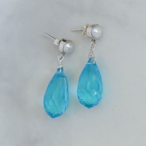 Blue Topaz Earrings -EBA0048BT/N130