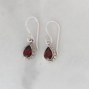 Garnet Earrings -EBA0035GRT/N185