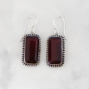 Garnet Earrings -EBA0037GRT/N336