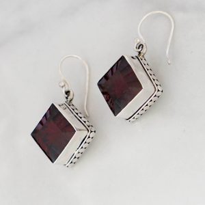 Garnet Earrings -EBA0041GRT/N364
