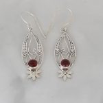 Garnet Earrings -EBA0053GRT/N233