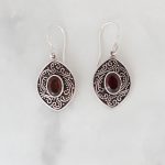 Garnet Earrings -EBA0058GRT/N270