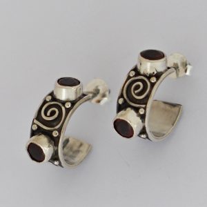 Garnet Earrings -EBA0105GRT/N237