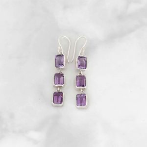 Amethyst Earrings - EBA0039AMT/N154