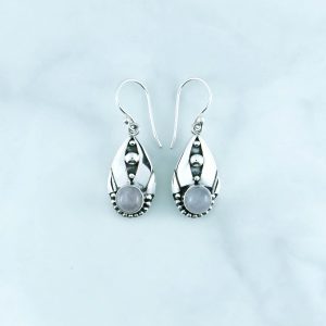 Rose Quartz Earrings - EBA0022RQ/N130