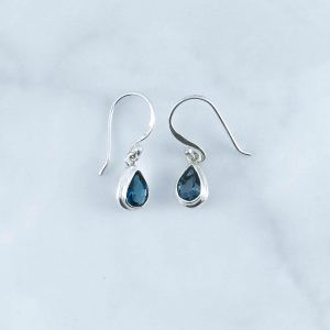 Blue Topaz Earrings -EBA0068BT/N192
