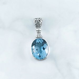 Blue Topaz Pendant - PBA0046BT/N1850