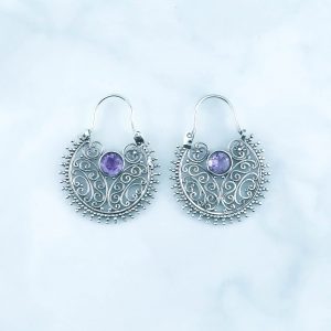 Amethyst Earrings - EBA0119AMT/N243