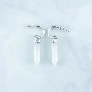 Rose Quartz Earrings - EBA0026RQ/N105