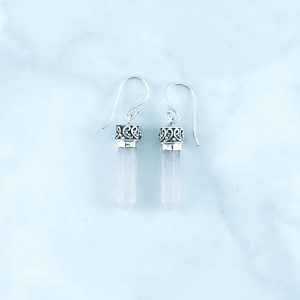 Rose Quartz Earrings - EBA0027RQ/N99