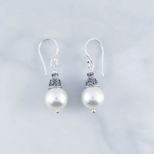Synthetic Pearl Earrings - SEB0042PL/N80