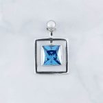 Synthetic Blue Topaz Pendants - SPB0017BT/N490