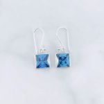 Synthetic Blue Topaz Earrings - SEB0052BT/N195