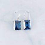 Synthetic Blue Topaz Earrings - SEB0053BT/N258