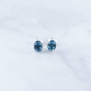 Blue Topaz Earrings -EBA0131BT/N210