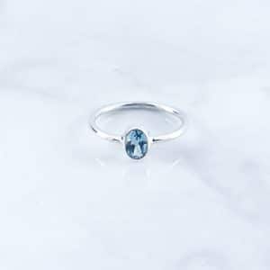 Blue Topaz Rings - RBA0059BT/N115