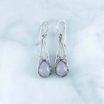 Rose Quartz Earrings - EBA0035RQ/N178