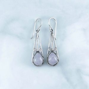 Rose Quartz Earrings - EBA0035RQ/N178