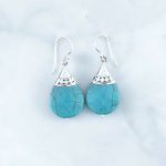 Synthetic Turquoise Earrings - SEB0082TQ/N72