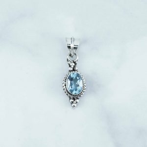 Blue Topaz Pendant - PBA0051BT/N110