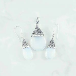 Synthetic Moonstone Pendant - SPB0066MS/N75