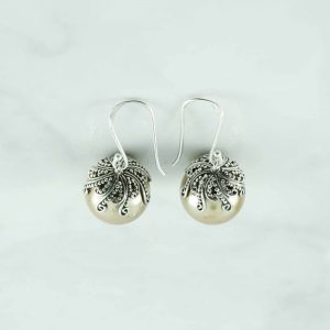 Synthetic Pearl Earring - SEB0096PL/N149