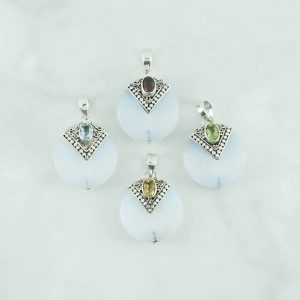 Synthetic Moonstone Pendant - SPB0056MS/N70