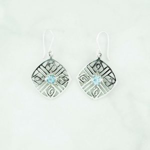 Blue Topaz Earring - EBA0164BT/N240