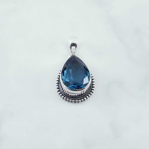 Blue Topaz Pendant - PBA0063BT/N300